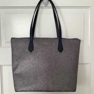 Kate Spade joeley tote, sparkly dusk navy